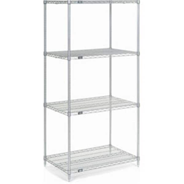 Designed To Furnish Nexel Chrome Wire Shelving - Chrome - 36 x 24 x 86 in. DE3493692 - main